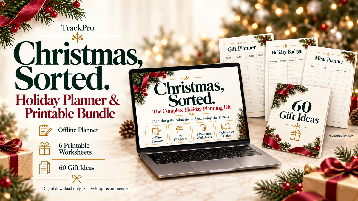 Christmas Sorted holiday planner and printable bundle by TrackPro